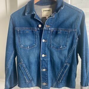 L'AGENCE Classic Blue Denim Jacket